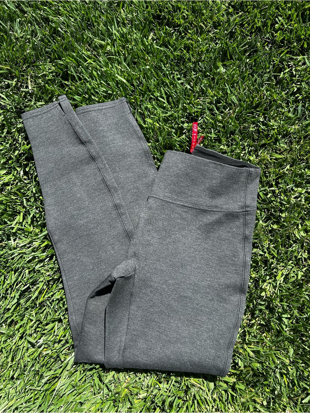 Spanx gray ankle length ponte‎ leggings